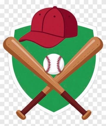Baseball Cap And Bats Emblem PNG