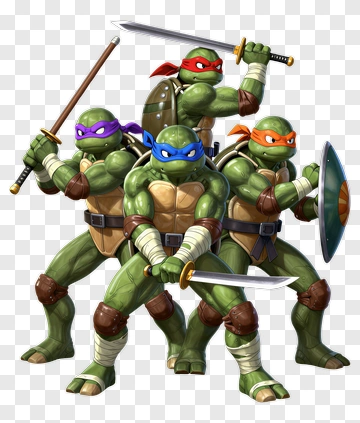 Teenage Mutant Ninja Turtles Group Pose PNG