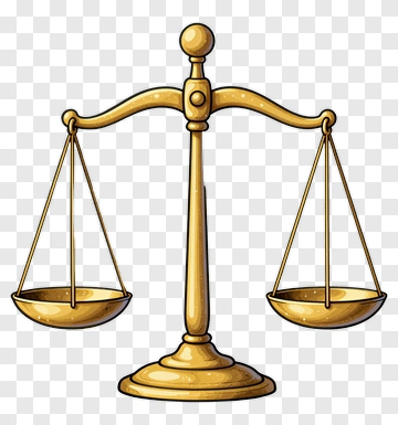 Golden Balance Scale PNG