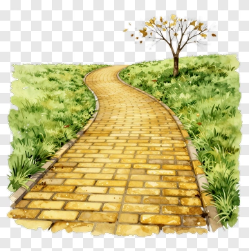 Pathway Through A Green Field With A Tree PNG
