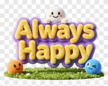 Always Happy With Cartoon Characters PNG