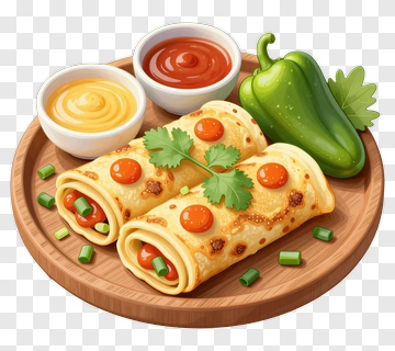 Delicious Plate Of Rolled Tacos With Sauces PNG
