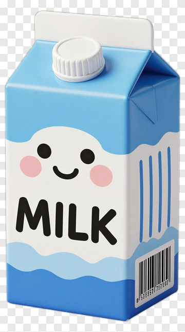 Cartoon Milk Carton PNG
