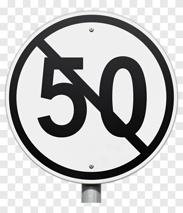 Speed Limit Sign 50 PNG
