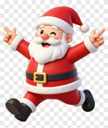 Cartoon Santa Claus With A Cheerful Expression PNG
