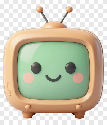 Cute Cartoon Television With A Smiling Face PNG