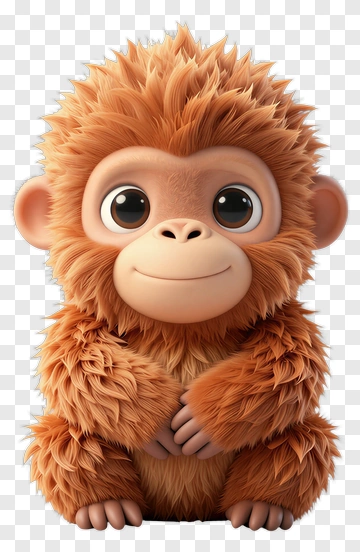 Cartoon Monkey Smiling PNG