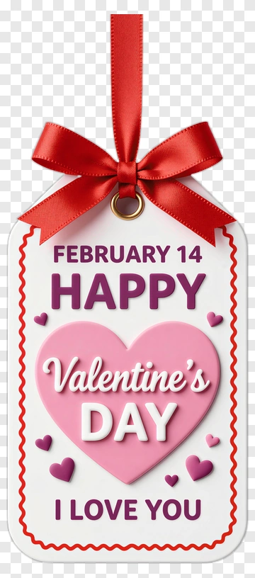Valentine's Day Gift Tag PNG