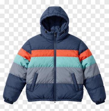 Colorful Puffer Jacket PNG
