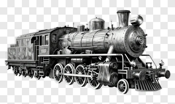 Vintage Steam Locomotive PNG