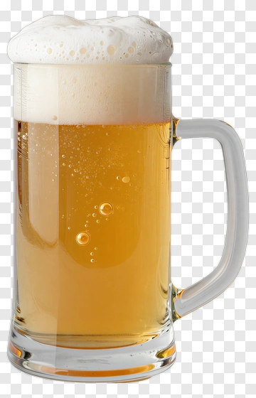 Glass Of Beer With Foam PNG