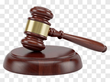 Wooden Gavel On A Sound Block PNG