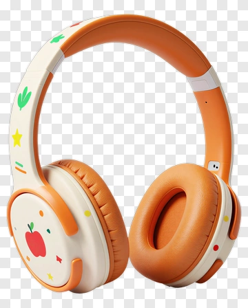 Colorful Children's Headphones PNG