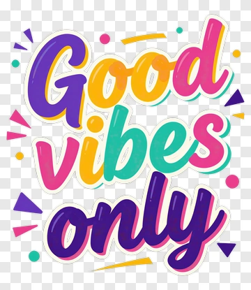 Good Vibes Only Text Design PNG