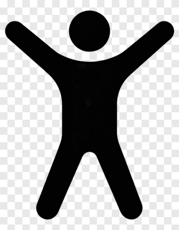 Black Silhouette Of A Person With Outstretched Arms PNG