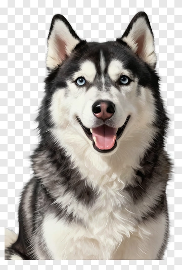 Husky Dog Smiling PNG