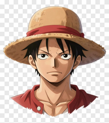 Anime Character Wearing A Straw Hat PNG