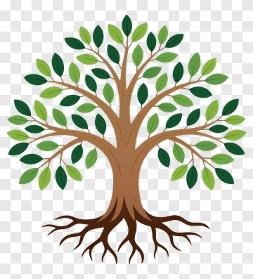 Colorful Tree With Green Leaves PNG