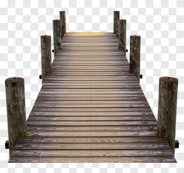 Wooden Dock Leading To Water PNG