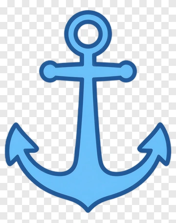 Blue Anchor Icon PNG