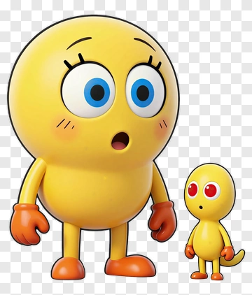Cartoon Characters With Surprised Expressions PNG