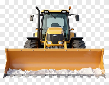 Yellow Bulldozer With Front Loader PNG