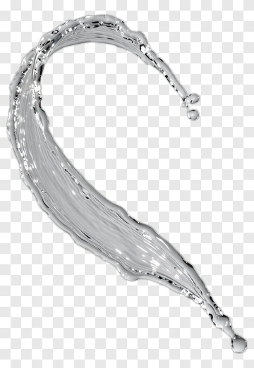 Silver Liquid Splash PNG