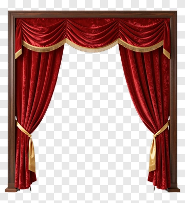Red Velvet Stage Curtain PNG