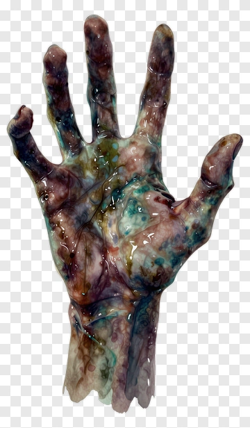 Colorful Artistic Hand Sculpture PNG