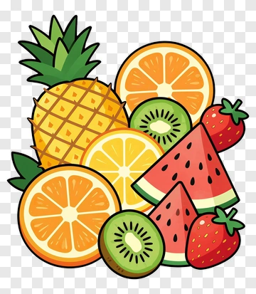 Colorful Fruit Composition PNG