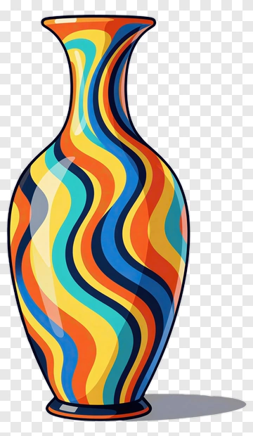Colorful Decorative Vase PNG