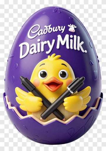 Cadbury Dairy Milk Chocolate Egg With Chick PNG