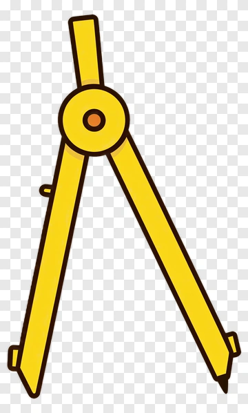 Yellow Compass Tool PNG