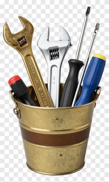 Bucket Filled With Various Tools PNG
