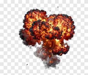 Explosion With Fire And Smoke PNG