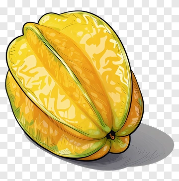 Yellow Starfruit PNG
