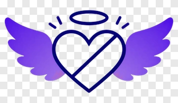 Winged Heart With Halo PNG