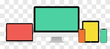 Colorful Electronic Devices Display PNG