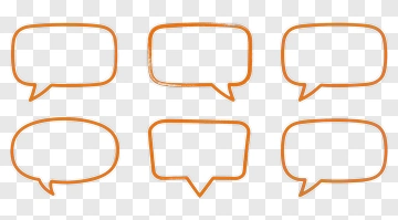 Orange Speech Bubbles PNG