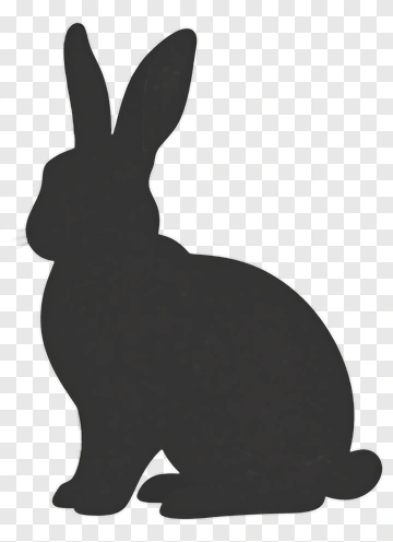 Silhouette Of A Rabbit PNG
