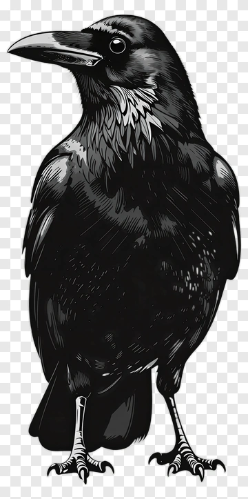 Black Crow Illustration PNG