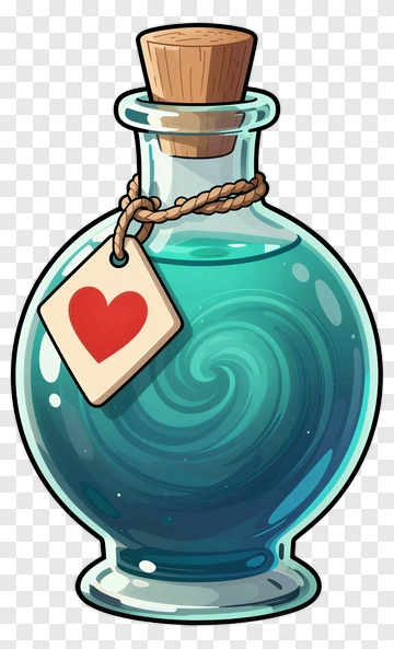 Love Potion In A Glass Bottle PNG