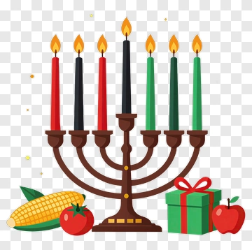 Hanukkah Menorah With Candles And Gifts PNG
