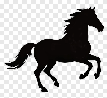 Silhouette Of A Galloping Horse PNG