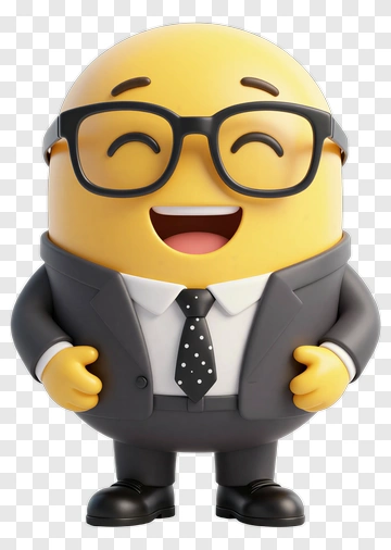 Cartoon Businessman Smiling PNG