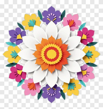 Colorful Flower Bouquet PNG