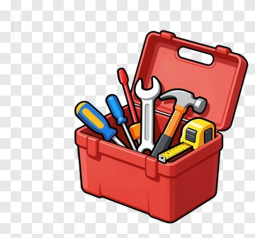 Red Toolbox Filled With Tools PNG