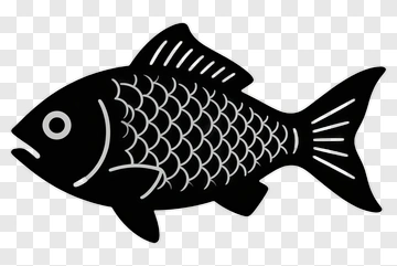 Black Fish Icon PNG