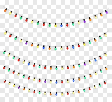 Colorful String Lights PNG
