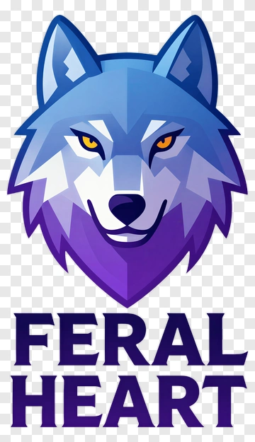 Feral Heart Wolf Logo PNG